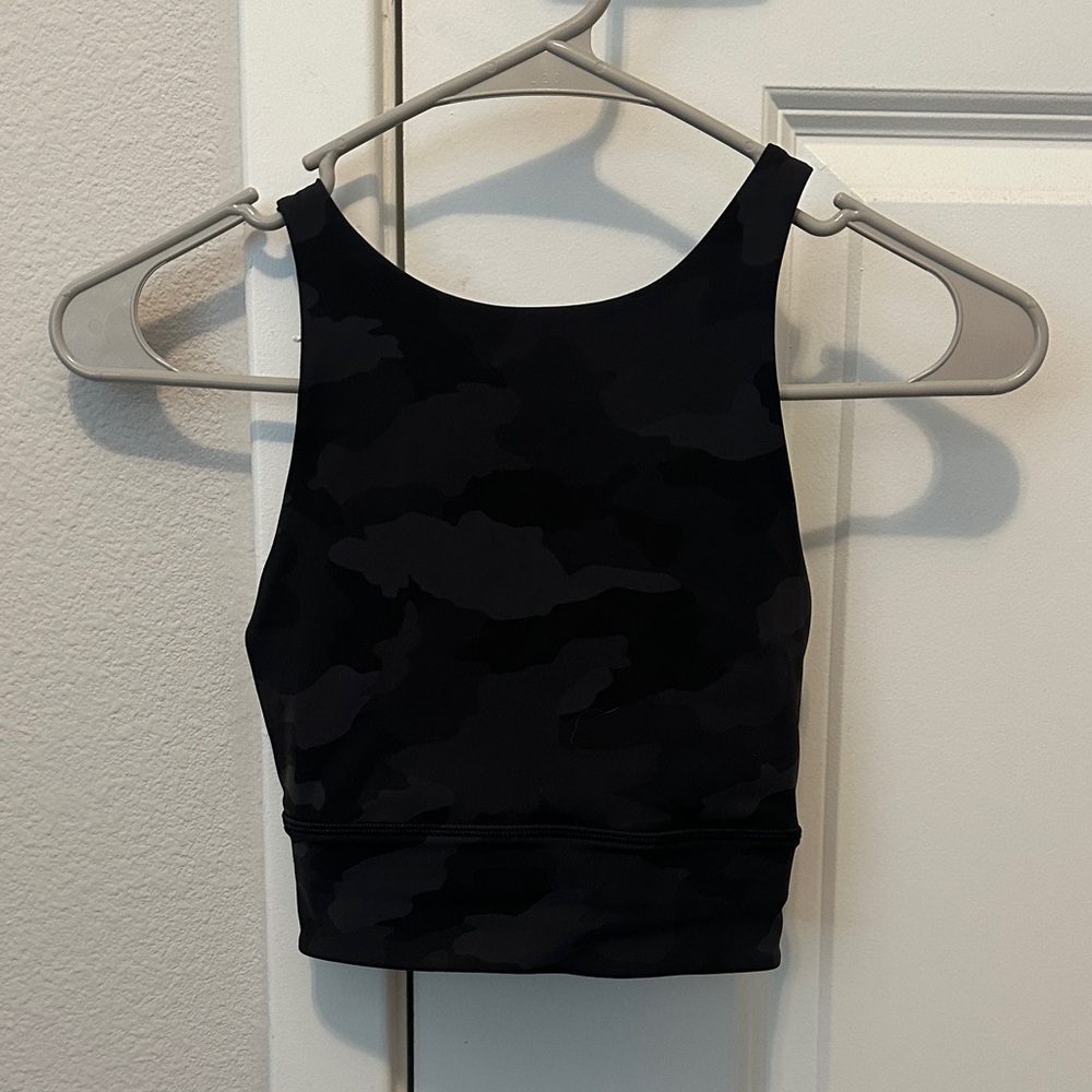 lululemon athletica Black Camo Crop Top